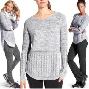 Athleta Borealis Sweater Grey Medium